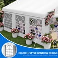 thumbnail image 5 of Dextrus 20x20 ft Outdoor Heavy Duty Party Tent, Upgraded Galvanized Canopy with Large White Roof, Removable PVC Sidewalls & 2 Storage Bags, Wedding & Event Shelter, 5 of 10