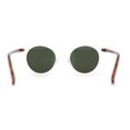thumbnail image 4 of Gentlemans Fashion Round Keyhole High Temple Horned Sunglasses Frost Tort, 4 of 4