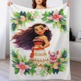 thumbnail image 1 of Manta de dibujos animados de Moana, suave y acogedora manta de franela de felpa para todas las estaciones para niños y niñas, manta de vellón cálida y ligera para cama, sofá o viaje, 80 x 60 pulgadas, 1 of 7