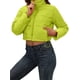 thumbnail image 4 of VISgogo, chaqueta corta para mujer, chaquetas de plumón de Color sólido a la moda, abrigo acolchado recortado, abrigo cálido de invierno VISgogo moda, 4 of 6