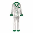 thumbnail image 4 of GPOECD Family Matching Pajamas Set Matching Long Sleeve Sleepwear Cozy Holiday Nightwear for Mom Green，Mom_M, 4 of 6