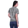 thumbnail image 4 of Moomaya T-shirt à Manches Courtes Imprimé pour Femme Col Boutonné Haut Décontracté, 4 of 5