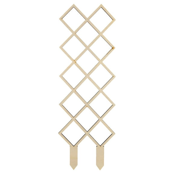 Supvox Plant Support Rings for Indoor Gardening Wooden Trellis Light Brown 1Set