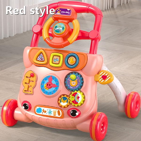 Multifunctional Baby Activity Walker, Stable Mechanical Triangle Structure, Noise-Reducing Wheels, Interactive Learning Toys, Prevents Bow Legs, Ideal Gift for Infants Learning to Walk
