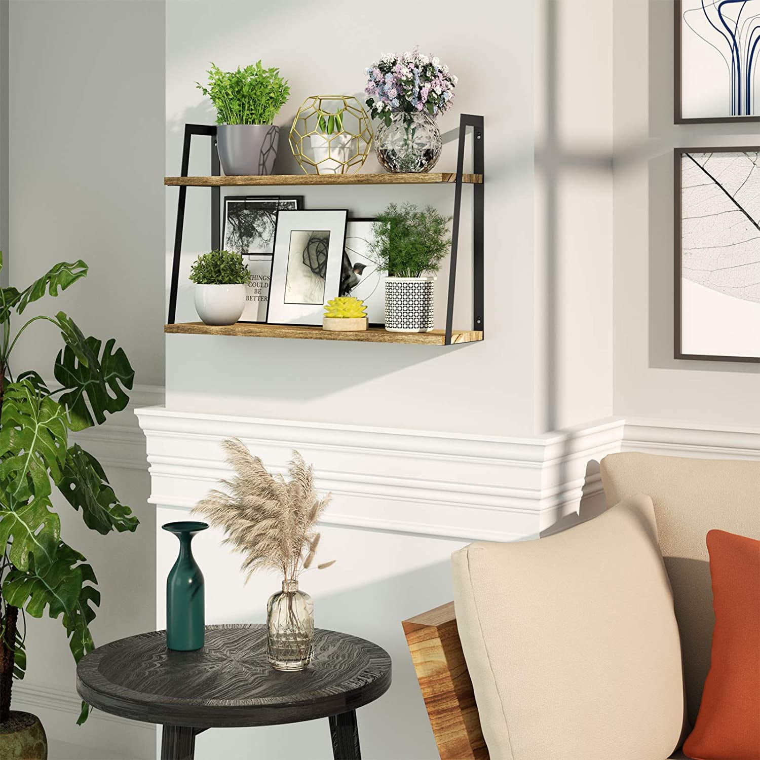bedroom wall shelves