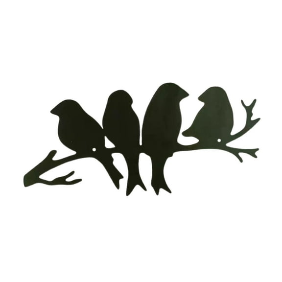 Birds on The Branch Metal Wall Artwork, Crafts Bird Sculpture Iron Statue Hanging Animal Figurine for Cafe Porch Wedding Bedroom Housewarming