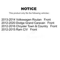 thumbnail image 2 of Transit Auto Front Hub Bearing Assembly Lower Ball Joint Outer Inner Tie Rod Sway Bar Stabilizer Link Kit (5Pc) for Car Dodge Grand Caravan Chrysler Town & Country Ram C/V Volkswagen Routan K77-101728, 2 of 11