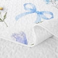 thumbnail image 5 of Erosebridal Blue Bow Flower Twin Quilt Set for Girls, Groovy Tulip Twin Coverlet Set, 2 Pieces, 5 of 7
