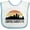 White and Blue, variant on Inktastic Corpus Christi Texas Skyline Retro Boys or Girls Baby Bib