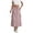 Pink, variant on Women‘s High Waist Utility Skirt With Side Slit Mid Length Casual Stretch Elastic Waistband Fashion Crib Bed Skirt