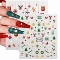 thumbnail image 2 of Christmas Manicure Snowman Christmas Tree Nail Sticker, 2 of 5