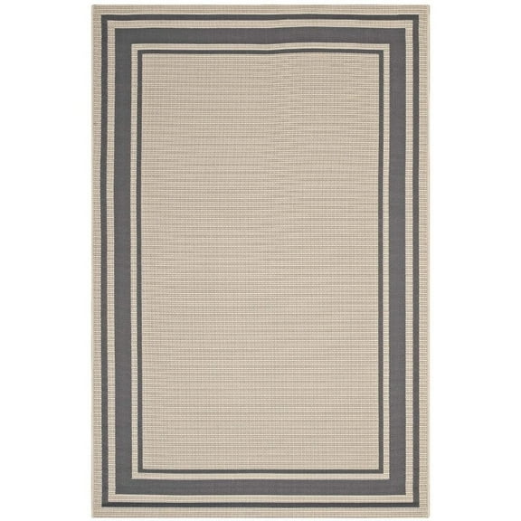Rim Solid Border Borderline 8x10 Indoor and Outdoor Area Rug R-1140D-810