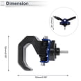thumbnail image 4 of Gancho colgante ajustable para motocicleta, gancho doble tipo cuerno, soporte para casco y equipaje para scooters y bicicletas, negro y azul, 1 Pc, 65mm, 4 of 7