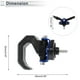 thumbnail image 4 of Gancho colgante ajustable para motocicleta, gancho doble tipo cuerno, soporte para casco y equipaje para scooters y bicicletas, negro y azul, 1 Pc, 65mm, 4 of 7
