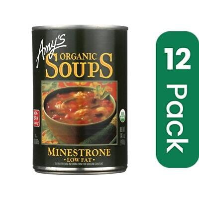 AMY'S Organic Minestrone Soup 14.1 oz (Pack of 12)