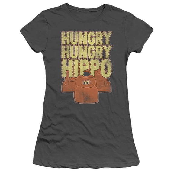 Hungry Hungry Hippos Hungry Hungry Hippo S/S Junior Women's T-Shirt Sheer Charcoal