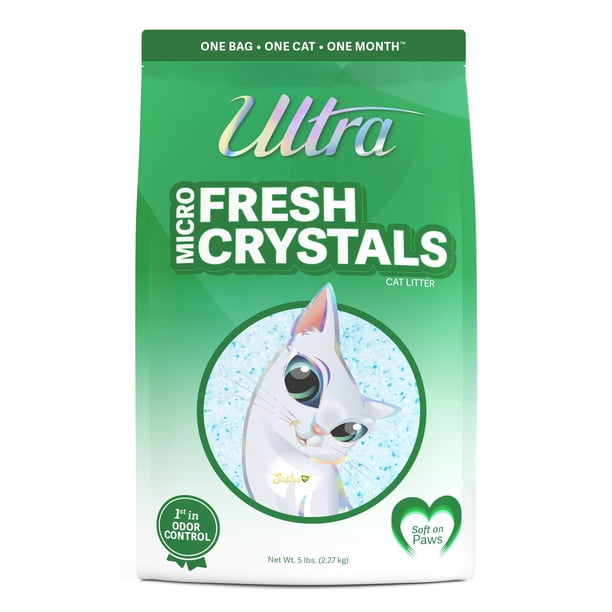 Arena para gatos ULTRA Fresh con microcristales perfumados, 2,27 kg, 99,9%, libre de polvo