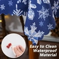 thumbnail image 3 of Christmas Winter Tablecloth, Blue Snowflakes Winter Tablecloth, Christmas Tableware Home Decor, 60 x 84 inch, Polyester, 3 of 5