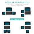 thumbnail image 3 of Best Choice Products 4-Piece Outdoor Wicker Patio Conversation Furniture Set w/ Table, Cushions - Black/Peacock, 3 of 8