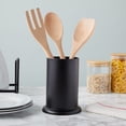 Matte Black Utensil Holder for Kitchen Organization, Metal Straw ...