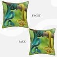 thumbnail image 3 of Xecao Blue Viper And Yellow Viper Snake Print Soft Velvet Decorative Throw Pillow Covers, Square Cushion Cases for Bed, Sofa, Living Room, Car, and Indoor Outdoor Use-16"x16", 3 of 8