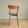 thumbnail image 3 of Set of 4 Pcs Dining Chair Wooden Fas Grade Oak Natural Wood Made in North America 100% Dirt-Free Wood Chair Solid Chair Table Chair Wooden Living Room Chair Simple and Natural 47.5 * 55.5 * 78Cm, 3 of 9