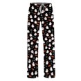 thumbnail image 5 of Halloween Pajama Pants Women's Drawstring Lounge Bottoms, Cute Ghost & Pumpkin Print Loose Fit Sleepwear Trousers, Soft Elastic Waist Leggings, 1 Pc Black L, 5 of 5