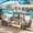 4-Piece Gray, variant on Aiho All-Weather 5 Pieces Outdoor Sectional Sofa with PE Rattan, Outdoor Patio Furniture Set with Soft Cushions and Coffee Table, For Backyard, Porch, Balcony, Poolside, Garden, Patio-Gray