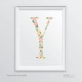 thumbnail image 1 of Y Monogram Wall Art Letters, Coral Floral Roses, 1 of 1