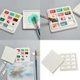 thumbnail image 2 of 12 Grids Ceramic Paint Palette Watercolour Painting Palette Ceramic Mixing Tray for Painter Acrylic and Oil Painting, 2 of 8