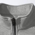 thumbnail image 3 of Gytharion Men's Big and Tall Half-zip Sweatshirts Mock Neck Ribbed Solid Color Comfortable Pullovers Fall Classic Pullover Tops, 3 of 7