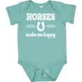 thumbnail image 3 of Inktastic Horses Make Me Happy Boys or Girls Baby Bodysuit, 3 of 5