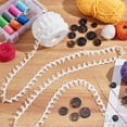 thumbnail image 2 of 20 Yards Buttonhole Ribbon Braid Trim with Button Loops 14mm Corset Button Braid Cord Black Elastic Button Loop Buttonhole Lace Trim, 2 of 9