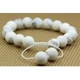 thumbnail image 2 of Angelstones Bracelets en Macramé Tressé Ajustable 10mm Blanc Mat Howlite Perles Rondes Chakra Reiki 7-9 Pouces Unisexe, 2 of 2