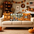 thumbnail image 5 of Coolmade Fall Throw Pillow Covers 18x18 Set of 4, Buffalo Plaid Pumpkin Thankful Blessed Farmhouse Decor, Indoor Outdoor Use for Couch Sofa Porch Thanksgiving Home Decorations, 5 of 7