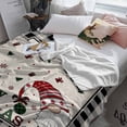 thumbnail image 3 of Christmas Buffalo Throw Flannel Blanket 50x80In Plaid Hat Dwarf Super Soft Cozy Bed Blanket, Lightweight Plush Fuzzy Bed Throw for Bedroom Sofa Couch Living Room, 3 of 4