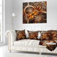 thumbnail image 3 of Dark Orange Fractal Flower - Abstract Throw Pillow - 18x18, 3 of 5