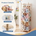 thumbnail image 5 of CONCETTA Toy Storage Organizer, Wooden Toy Holder Cage - Holds 40+ Plush Toys, Sturdy Wood & Steel Screw Construction for Toddler Room, Playroom, Bedroom, Wood, 5 of 8