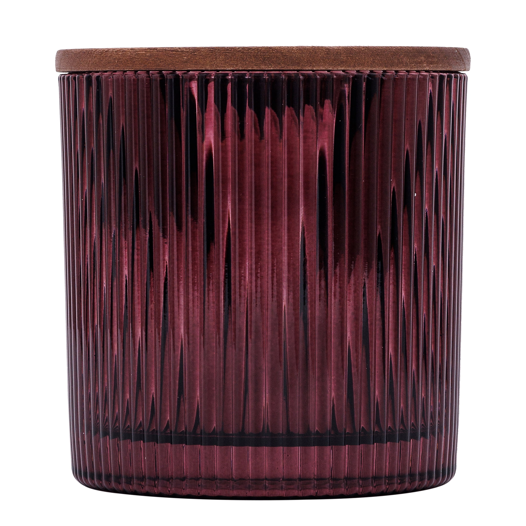 Better Homes & Gardens Spicy Cinnamon Stick Scented Cotton 2-Wicks Ribbed Mecury Glass Jar Candle with Wooden Lid 12oz