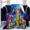 thumbnail image 2 of Manta de Anime japonés para niños, manta cálida de Sherpa para dormitorio, camas, sofá, sofá, famosa, 2 of 4
