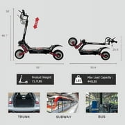 ZonDoo ZO01S Electric Scooter, 1200W Motor, Up to 39 MPH, 43 Mile Range, 10 All-Terrain Tires