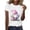 White, variant on QUNYINEY Pullover Tee Shirts Womens Casual Easter Crew Neck Short Sleeve Tops Loose Summer Tops for Women