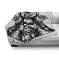 thumbnail image 3 of Japanese Soft Flannel Fleece Throw Blanket, Vintage Style Oriental Themed Demon Samurai Eastern Style Martial Art Print, Cozy Plush for Indoor and Outdoor Use, 50" x 60", Black White, by Ambesonne, 3 of 6