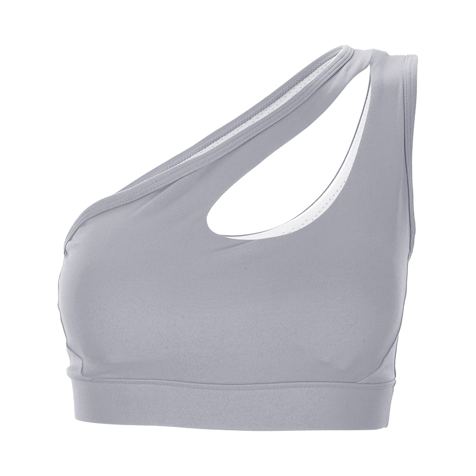 Noarlalf Womens Tops Sports Underwear One Shoulder Vacuous Vest Gathered  Shockproof Running Sports Back Bra Yoga Clothing Womens Shirts Underwear