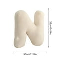 thumbnail image 3 of Begzeat Letter Plush Pillow, Letter Hugging Throw Pillows, Decorative Initial Letter Shaped Throw Pillows for Bed Couch, Letter Pillows English Alphabet A to Z for Sofa Bedroom Living Room Decor (N), 3 of 9