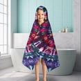thumbnail image 6 of Colorful Tie Dye Pattern Hooded Bath Towel，50"x30" for Ages 3 To 12 Kids, Quick Dry Lightweight Soft Microfiber Hood Beach Towel Cover Up for Kids, 6 of 7