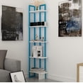 thumbnail image 3 of Alice 71" 5 Shelf Corner Bookcase, White Blue, 3 of 5