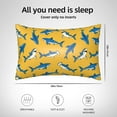thumbnail image 5 of Pofeuu Shark Print Print Satin Pillowcase for Hair and Skin Pillow Cases, Silk Pillow Cases, Soft Cooling Pillow Covers, 20x30 Inches（Pillow core not included）, 5 of 7