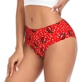 thumbnail image 2 of Fotbe Red Ladybugs On White Dotted Calzones Estampados para Mujer – Ropa Interior de Algodón, Cómoda, Suave y Elástica-X-Large, 2 of 6