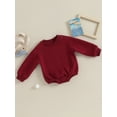 thumbnail image 3 of Bagilaanoe Newborn Baby Girl Boy Oversized Romper Sweatshirt Long Sleeve Bodysuits Pullover 3M 6M 9M 12M 18M Infant Casual Tee Tops, 3 of 9